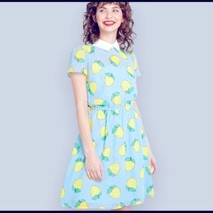 Modcloth Summer Lemon Sun Dress 🍋